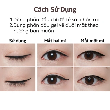 Bút kẻ mắt 2 đầu TLTC One Shot Dual Liner 0.12g+0.22ml – Chống lem, lâu trôi