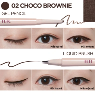 Bút kẻ mắt 2 đầu TLTC One Shot Dual Liner 0.12g+0.22ml – Chống lem, lâu trôi