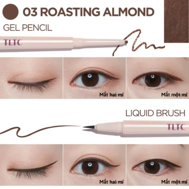 Bút kẻ mắt 2 đầu TLTC One Shot Dual Liner 0.12g+0.22ml – Chống lem, lâu trôi