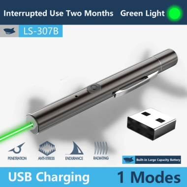 Bút laser chơi với mèo SMILING SHARK LS-307B màu xanh lá cây usb di động có thể sạc lại 13 Bút laser chơi với mèo SMILING SHARK LS-307B màu xanh lá cây usb di động có thể sạc lại 13