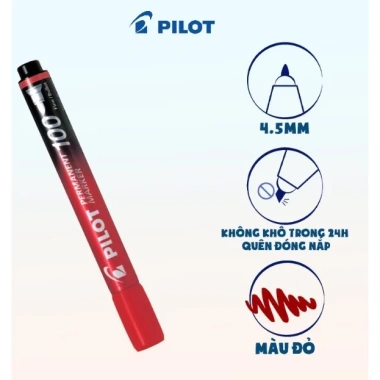 Bút Lông Dầu Pilot SCA-100 1.0mm - Viết CD/Kính/Nhựa, Không Phai, Giá 14.200 VND