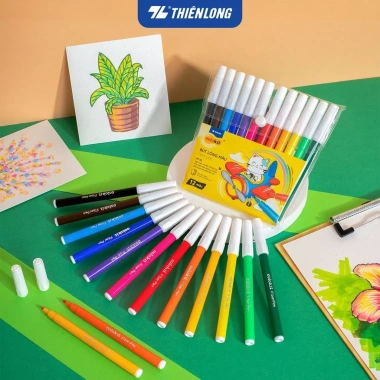 Bút lông màu Fiber Pen FP-01 FP-C03 12-20 màu Thiên Long Colokit - Giá 35.000, bút highlight đa sắc 4