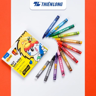 Bút Sáp Thiên Long CR-C016 12 màu chính hãng - Giá 13.000, an toàn cho trẻ 2