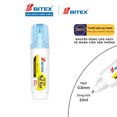 Bút xóa thân trắng Bitex C02 10ml - Giá chỉ 10.900 VND, chất lượng cao, xóa sạch nhanh 2