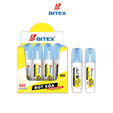 Bút xóa thân trắng Bitex C02 10ml - Giá chỉ 10.900 VND, chất lượng cao, xóa sạch nhanh 4