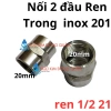 Cà rá inox ren ngoài - ren trong 27/21, kích thước 20-25mm, măng xông NK02, giá 11.020đ 9