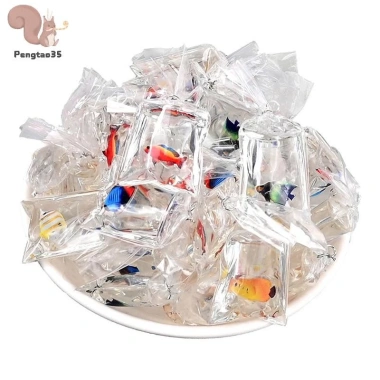 Cá Vàng Nhựa Pengtao35 - Thu hút cá nhỏ trong túi nước, dây chuỗi móc khóa tự làm, COD, giá 43.340₫
