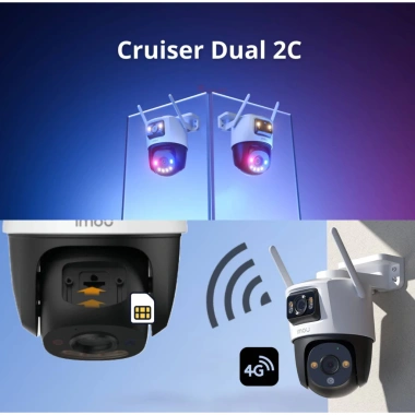Camera 2 Mắt 4G Imou Cruiser Dual 2C 6MP Ngoại trời SIM 4G IPC-S7XCP-6M1TED Giá ưu đãi 1,796,000 VND