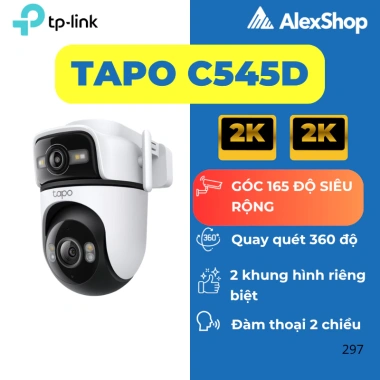 Camera AI 2 Mắt Tapo C545D/C246D Ngoại Trời Góc Siêu Rộng 3M+3M 1.596.000đ