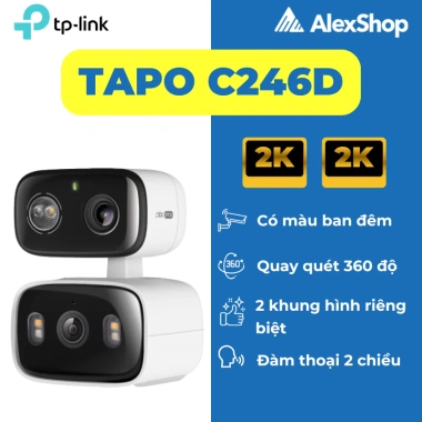 Camera AI 2 Mắt Tapo C545D/C246D Ngoại Trời Góc Siêu Rộng 3M+3M 1.596.000đ 2