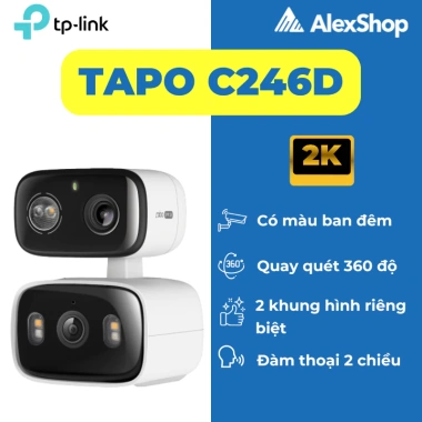 Camera AI 2 Mắt Tapo C545D/C246D Ngoại Trời Góc Siêu Rộng 3M+3M 1.596.000đ 10