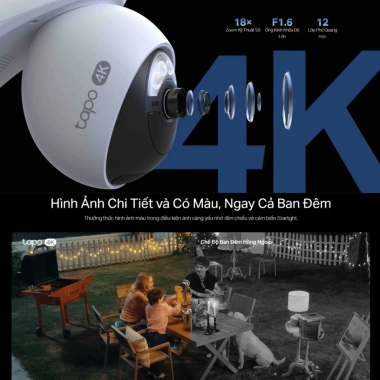 Camera AI 4K Tapo C660 - Xoay, Pin 10.000mAh, Sạc Năng Lượng Mặt Trời, Giá 2.794.000₫