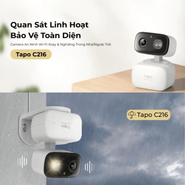 Camera Đa Năng Tapo C216 - Xoay 360, Đàm Thoại 2 Chiều, Màu Ban Đêm, Giá 648k 2
