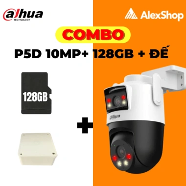 Camera Dahua DUAL D1 P5D 10M + Thẻ 128GB + HKT Ngoại Trời: Giá ưu đãi 1.776.000₫