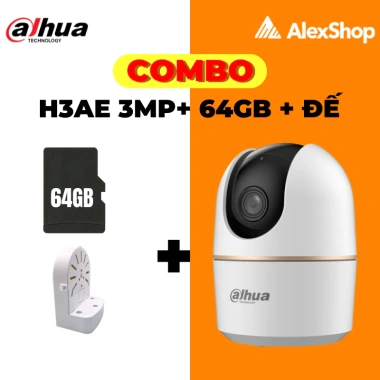 Camera Dahua HERO A1 3MP Xoay 360 Trong Nhà kèm Thẻ 64GB và Đế - Giá 638.000₫