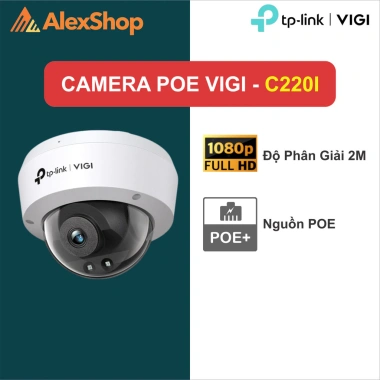 Camera Dome POE VIGI C220I 2M IP67 Hồng Ngoại Ban Đêm TP-Link, Giá Ưu Đãi 605k