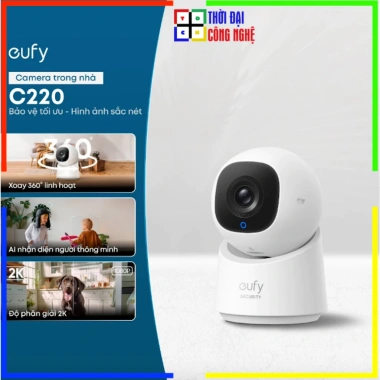 Camera Eufy C220 trong nhà 2K giám sát 360 - Bảo hành 24 tháng, đổi trả 15 ngày, 881.020 VND