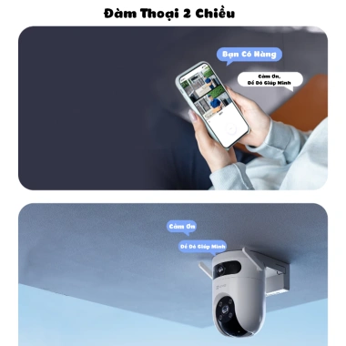 Camera Ezviz 2 Mắt H9C Dual 10M/6M và Thẻ 128GB - Hộp Kỹ Thuật Ngoại Thất Giá Ưu Đãi