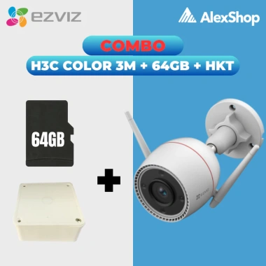Camera Ezviz H3C Color 3M Đàm Thoại 2 Chiều và Thẻ 64GB Hộp Kỹ Thuật Ngoại Trời Camera Ezviz H3C Color 3M Đàm Thoại 2 Chiều và Thẻ 64GB Hộp Kỹ Thuật Ngoại Trời