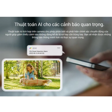 Camera Ezviz H3C Color 3M Đàm Thoại 2 Chiều và Thẻ 64GB Hộp Kỹ Thuật Ngoại Trời