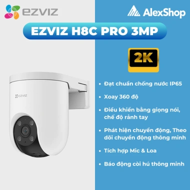 Camera Ezviz H8C Pro 2K/3K Ngoài Trời Xoay 360 Đàm Thoại 2 Chiều Chính Hãng 2