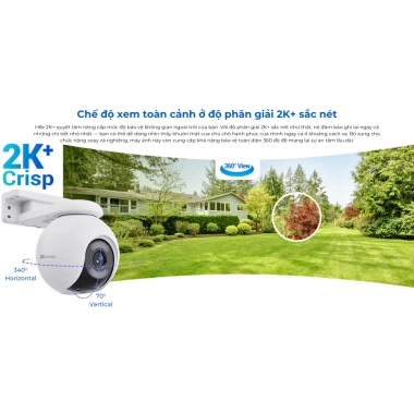 Camera Ezviz H8X 4M Ngoại Trời Xoay Màu Ban Đêm - Chính Hãng Ưu Đãi 1.746.000 4