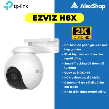 Camera Ezviz H8X 4M Ngoại Trời Xoay Màu Ban Đêm - Chính Hãng Ưu Đãi 1.746.000 7