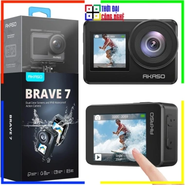 Camera hành trình AKASO Brave 7 4K 20MP IPX8 không cần case, EIS 2.0, màn hình kép - 6,34 triệu Camera hành trình AKASO Brave 7 4K 20MP IPX8 không cần case, EIS 2.0, màn hình kép - 6,34 triệu