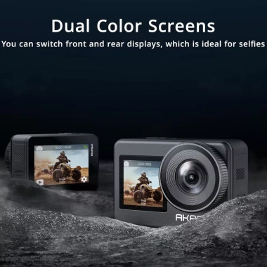 Camera hành trình AKASO Brave 7 4K 20MP IPX8 không cần case, EIS 2.0, màn hình kép - 6,34 triệu
