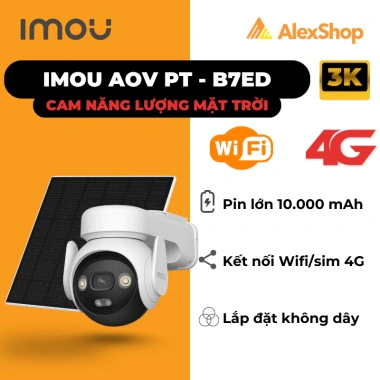 Camera Imou 4G Solar B7ED - Phân giải cao, xoay 360 độ, ngoài trời, IPC 5M0TEA - Giá ưu đãi 2.355.000₫