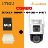 Camera IMOU Cruiser Dual 2 10M Ngoài Trời + Thẻ 64GB + Xoay 2 Mắt Đèn Chớp Đỏ Xanh