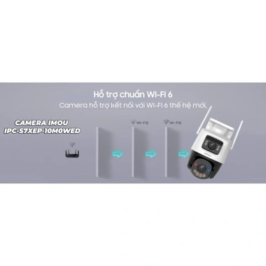 Camera IMOU Cruiser Dual 2 10M Ngoài Trời + Thẻ 64GB + Xoay 2 Mắt Đèn Chớp Đỏ Xanh 8