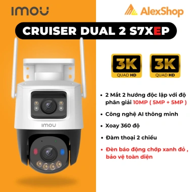 Camera IMOU Cruiser Dual 2 10MP Ngoại trời Xoay 360° Đèn Chớp Đỏ Bảo Vệ Toàn Diện - Giá chỉ 1.566.000₫ Camera IMOU Cruiser Dual 2 10MP Ngoại trời Xoay 360° Đèn Chớp Đỏ Bảo Vệ Toàn Diện - Giá chỉ 1.566.000₫