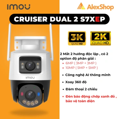 Camera Imou Cruiser Dual 2-Triple S7UP S7XEP S7XP 3-2 Mắt Ngoài Trời Xoay AI - Giá ưu đãi 1.649.000 VND 2