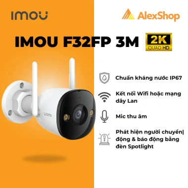 Camera Imou F32FP/F52FP Ngoài Trời IP67 Góc Cố Định, Mic Thu Âm - 799.000₫