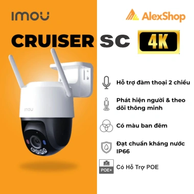 Camera Imou Titan Pro Cruiser SC S51 S31 5M/3M Ngoài Trời Thông Minh Xoay 360 - Giá ưu đãi 928.000₫ 2