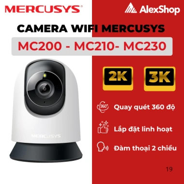 Camera Mercusys MC210/MC200 trong nhà xoay 2 chiều Đàm thoại, giá chỉ 339.000₫