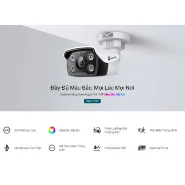 Camera Ngoài Trời 3M VIGI C330 6mm POE TP-Link IP67 - Màu Ban Đêm, Phân Giải 3M, Giá Ưu Đãi 749.000₫ 2 Camera Ngoài Trời 3M VIGI C330 6mm POE TP-Link IP67 - Màu Ban Đêm, Phân Giải 3M, Giá Ưu Đãi 749.000₫ 2