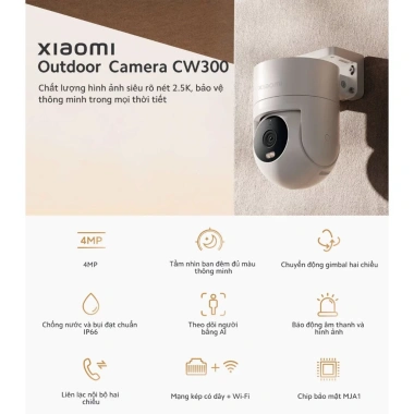 Camera Ngoài Trời Xiaomi CW300 EU Chính Hãng - Bảo hành 2 năm, Giá chỉ 1,2 triệu 2 Camera Ngoài Trời Xiaomi CW300 EU Chính Hãng - Bảo hành 2 năm, Giá chỉ 1,2 triệu 2