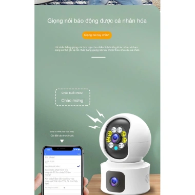 Camera thông minh giám sát màn hình kép HD 2 triệu, tầm nhìn ban đêm 360 không dây, giá 799.999 VND 3