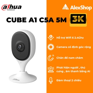 Camera WiFi Dahua CUBE A1 C3A‑C5A – Góc Rộng Trong Nhà, Chân Đế Nam Châm, AI 349.000₫ 3