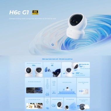 Camera Wifi Ezviz 4K H6C/G1 C6N G1 - Xoay 360, AI Ảnh Siêu Nét, Chống Ngược Sáng, Giá chỉ 708.000₫ 5