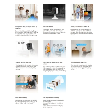 Camera WiFi Ezviz H1C FullHD - Quan Sát Thông Minh, Báo Động Đàm Thoại 2 Chiều, Trong Nhà, Chính Hãng, Giá 435k 2
