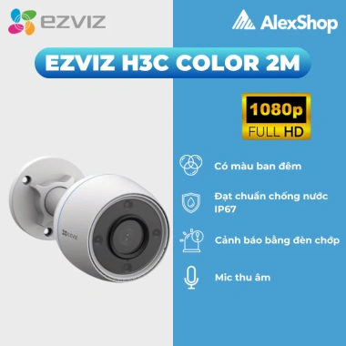 Camera WiFi Ezviz H3c 3M/2M FullHD, Phát hiện chuyển động - Chính hãng, Ngoài trời, Giá ưu đãi 669.000₫