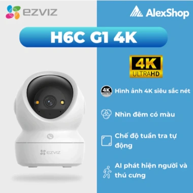 Camera WiFi Ezviz H6C 4K G1 C6N Pro - Đàm thoại 2 chiều, xoay 360, chỉ 435k 3
