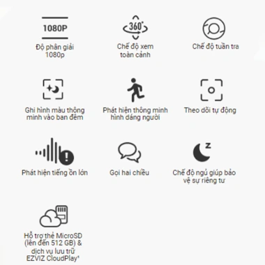 Camera WiFi Ezviz H6C 4K G1 C6N Pro - Đàm thoại 2 chiều, xoay 360, chỉ 435k 5