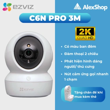 Camera WiFi Ezviz H6C 4K G1 C6N Pro - Đàm thoại 2 chiều, xoay 360, chỉ 435k 6