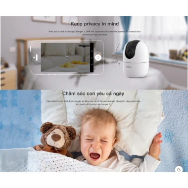 Camera WiFi Imou A32 A52 Pro Ranger Mini Xoay 360 - Đàm thoại 2 chiều, điều khiển app, chỉ 449.000đ