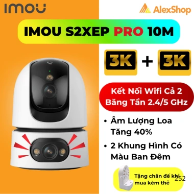 Camera Wifi Imou Ranger S2XEP 2 Mắt Xoay 360 Đàm Thoại 2 Chiều 6-10m Giá 918.000₫ 7