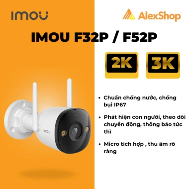 Camera Wifi Ngoài Trời Imou F52/F42/F32 S3EP - Góc Rộng, Cố Định, Chống Thời Tiết, Quan Sát Đêm - Giá Ưu Đãi 689k 2